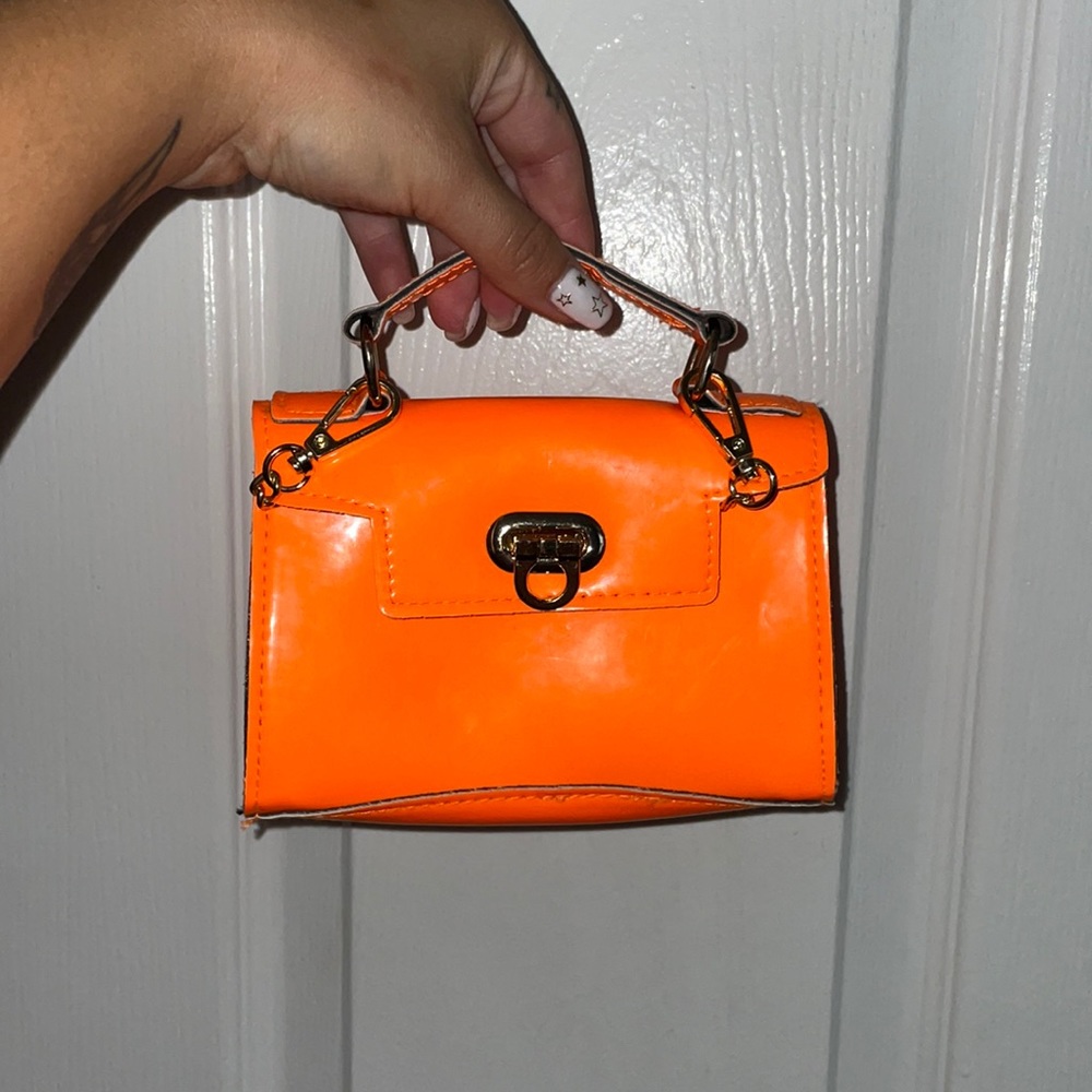 ORANGE MINI BAG CHAIN STRAP